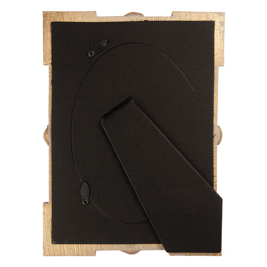 Clayre & Eef | Fotolijst Blauw Goudkleurig 15x2x21 cm / 10x15 cm | 2F1365S
