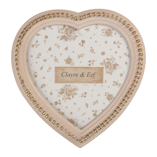 Clayre & Eef | Fotolijst Roze Goudkleurig 15x2x16 cm / 13x13 cm | 2F1369