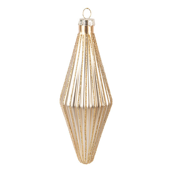 Clayre &amp; Eef   | Kerstbal Goudkleurig &oslash; 5x15 cm | 6GL5113