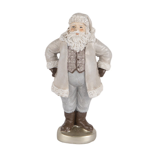 Clayre &amp; Eef   | Kerstdecoratie Kerstman Grijs 8x6x15 cm | 6PR5520
