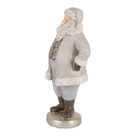 Clayre &amp; Eef   | Kerstdecoratie Kerstman Grijs 8x6x15 cm | 6PR5520