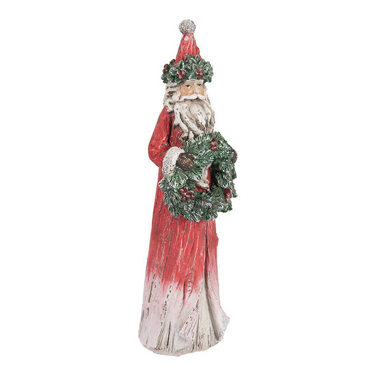 Clayre &amp; Eef   | Kerstdecoratie Kerstman Rood Groen 7x6x24 cm | 6PR5527