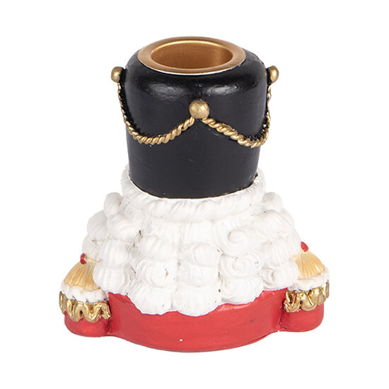 Clayre &amp; Eef   | Kandelaar Notenkraker Rood Wit 8x6x9 cm | 6PR5540