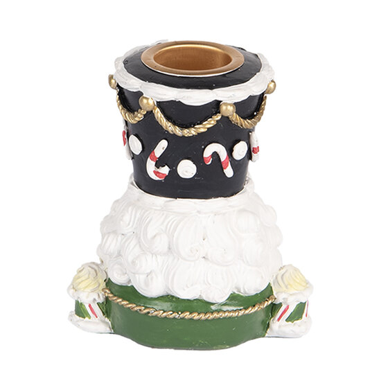 Clayre &amp; Eef   | Kandelaar Notenkraker Groen Wit 8x6x9 cm | 6PR5541