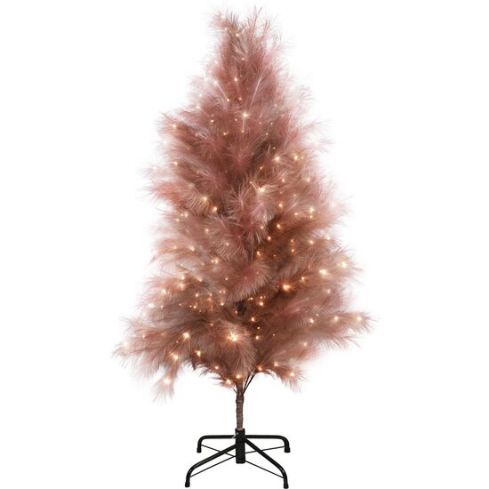 Dekoratief | Decoratieboom 'Royal Feathers', mauve, 211 LED, 150cm | A255927
