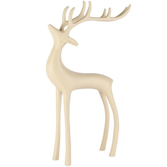 Dekoratief | Deco hert staand, cr?me, aluminium, 25x7x36cm | A258144