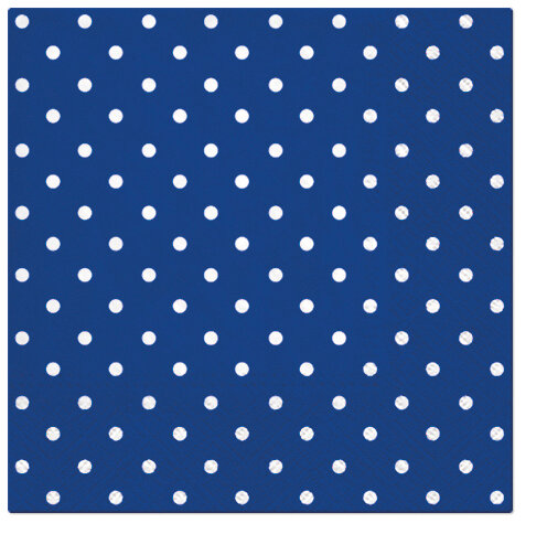 Dekoratief | Pakje 20 servetten &#039;Dots, blue&#039; 33x33cm | A701606