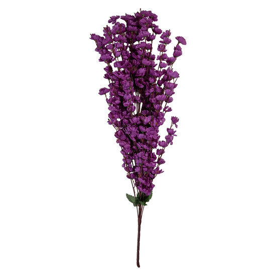 Clayre & Eef | Decoratie tak met bloemen Paars Groen 15x10x100 cm | 5PL0168PA