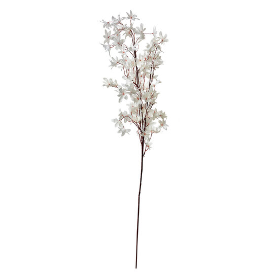 Clayre & Eef | Decoratie tak met bloemen Wit 15x7x112 cm | 5PL0136W