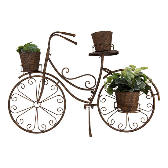 Clayre &amp; Eef   | Plantenstandaard fiets Bruin 107x35x70 cm | 5Y1266