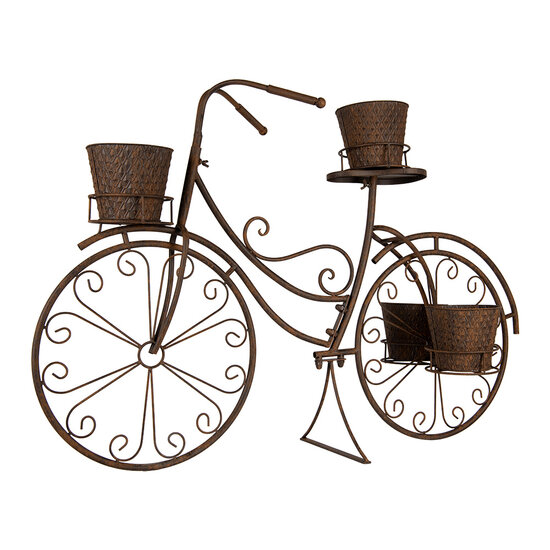 Clayre &amp; Eef   | Plantenstandaard fiets Bruin 107x35x70 cm | 5Y1266