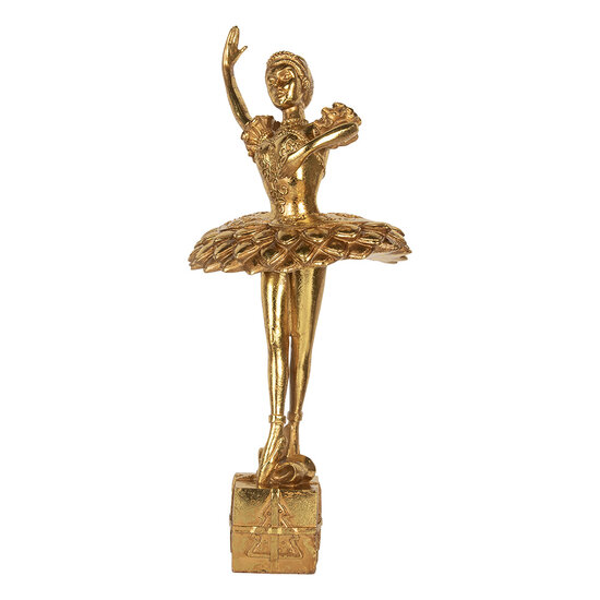 Clayre & Eef | Decoratie Ballerina Goudkleurig 20x17x45 cm | 6PR5418