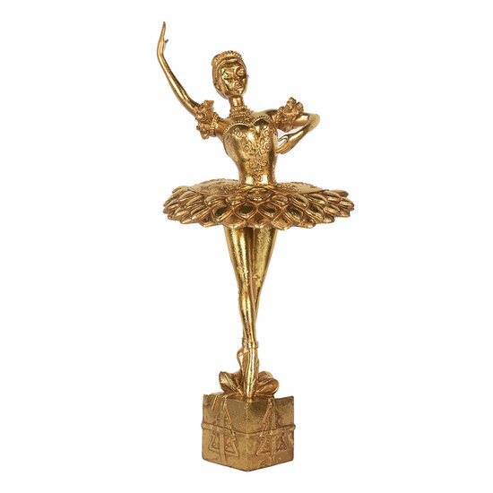 Clayre & Eef | Decoratie Ballerina Goudkleurig 20x17x45 cm | 6PR5418