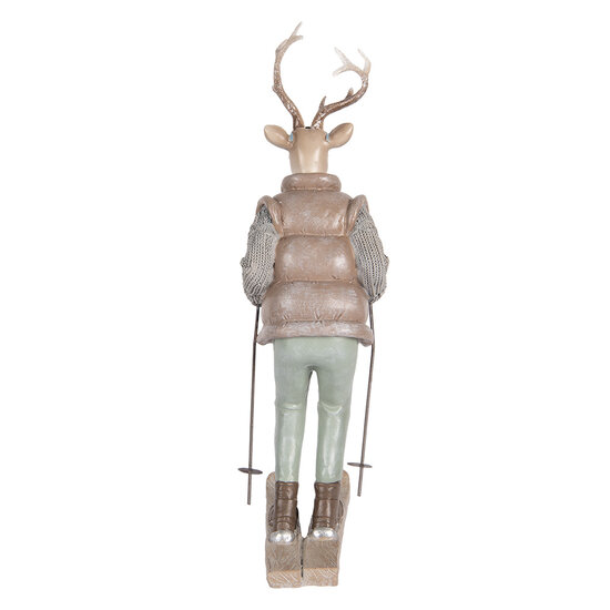 Clayre & Eef | Decoratie Hert Bruin Grijs 16x11x33 cm | 6PR5530