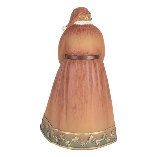 Clayre & Eef | Kerstdecoratie Kerstman Rood Bruin 17x13x27 cm | 6PR5543