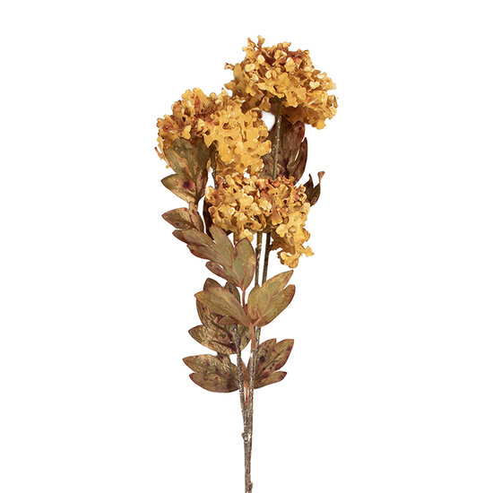 Clayre & Eef | Decoratie tak met bloemen Geel Groen 10x8x76 cm | 5PL0193Y