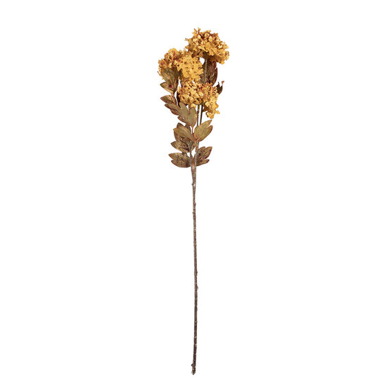 Clayre & Eef | Decoratie tak met bloemen Geel Groen 10x8x76 cm | 5PL0193Y