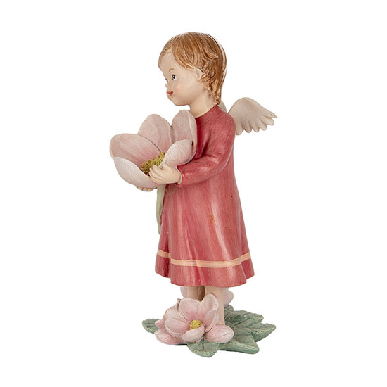 Clayre & Eef | Decoratie Engel Roze Beige 7x6x12 cm | 6PR5602