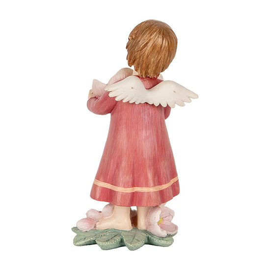 Clayre & Eef | Decoratie Engel Roze Beige 7x6x12 cm | 6PR5602