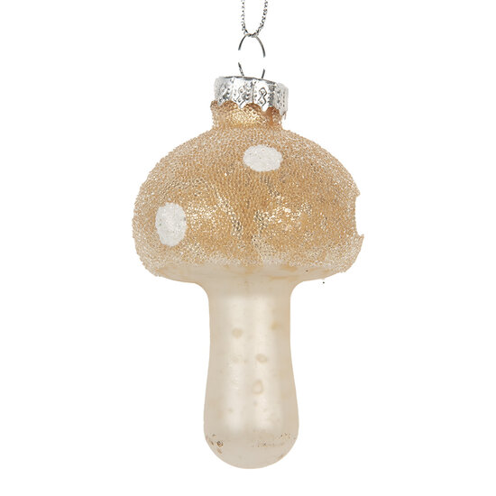 Clayre & Eef | Kersthanger Beige Goudkleurig ø 4x8 cm | 6GL5232