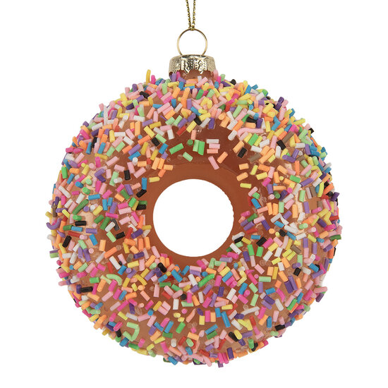 Clayre & Eef | Kersthanger Bruin Roze ø 10x4 cm | 6GL5254