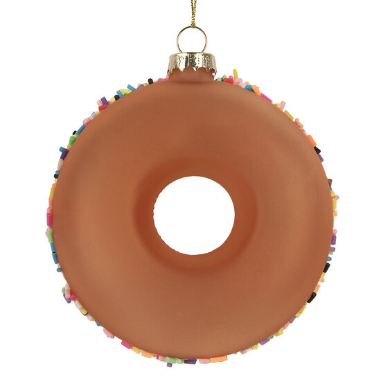 Clayre & Eef | Kersthanger Bruin Roze ø 10x4 cm | 6GL5254