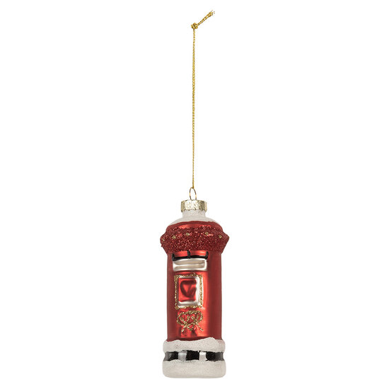 Clayre &amp; Eef   | Kersthanger Rood Wit &oslash; 4x11 cm | 6GL5256