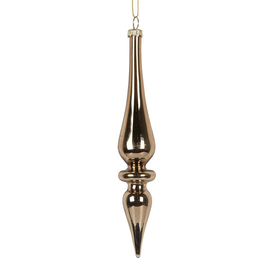 Clayre & Eef | Kerstbal Goudkleurig ø 3x18 cm | 6GL5272