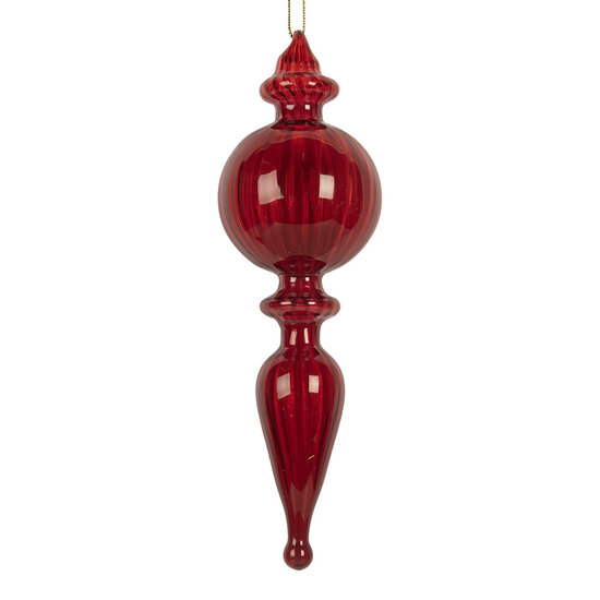 Clayre & Eef | Kerstbal Rood ø 5x17 cm | 6GL5288