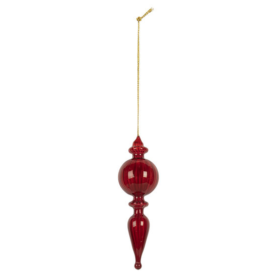 Clayre & Eef | Kerstbal Rood ø 5x17 cm | 6GL5288
