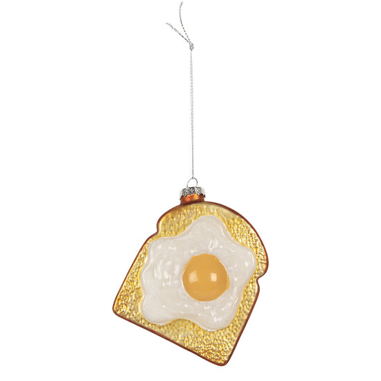 Clayre & Eef | Kersthanger Wit Goudkleurig 9x4x11 cm | 6GL5290
