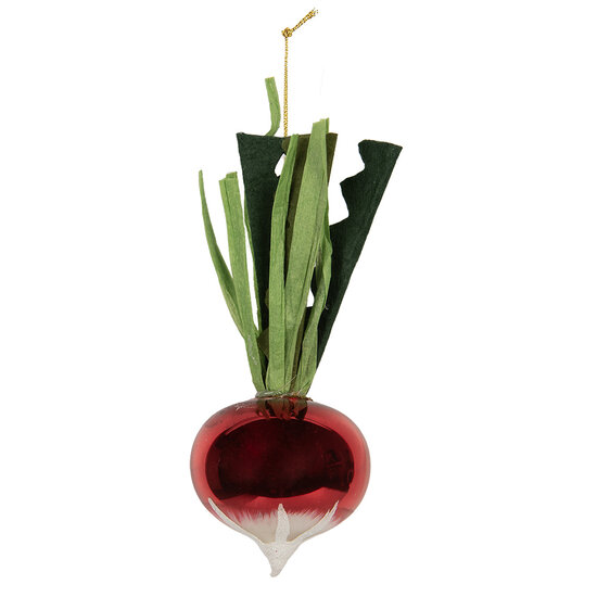 Clayre & Eef | Kersthanger Rood Groen ø 6x15 cm | 6GL5295