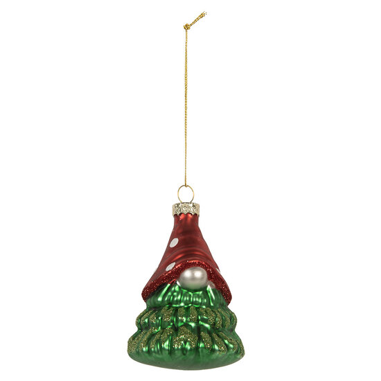 Clayre & Eef | Kersthanger Rood Groen ø 5x9 cm | 6GL5298