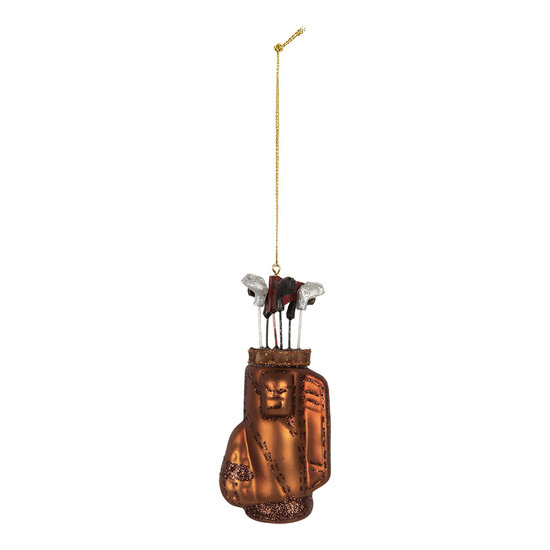 Clayre &amp; Eef   | Kersthanger Bruin Zwart 6x4x13 cm | 6GL5311
