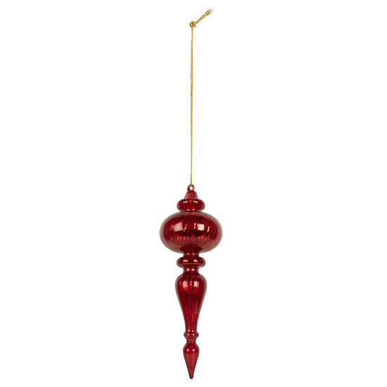 Clayre & Eef | Kerstbal Rood ø 9x28 cm | 6GL5315