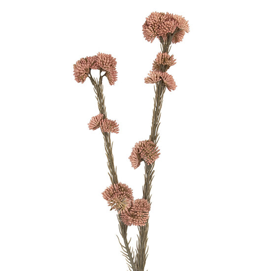 Clayre & Eef | Decoratie tak met bloemen Roze Groen 6x6x58 cm | 6PL0399P