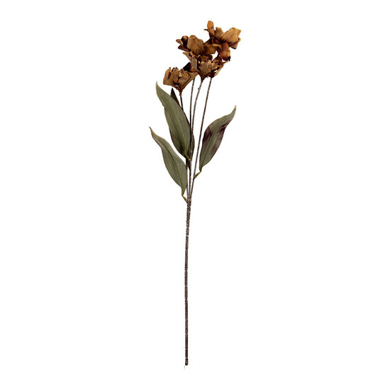 Clayre & Eef | Decoratie tak met bloemen Bruin Groen 8x5x60 cm | 6PL0403BR