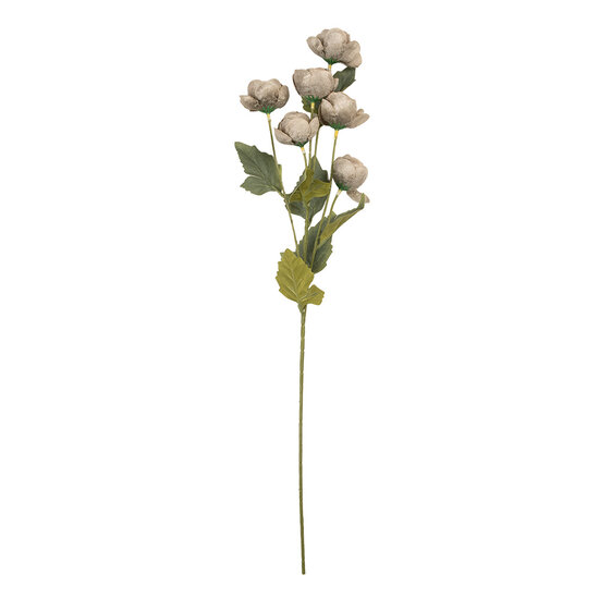 Clayre & Eef | Decoratie tak met bloemen Grijs Groen 10x10x63 cm | 6PL0409G