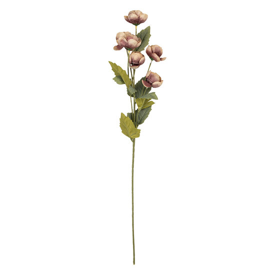 Clayre & Eef | Decoratie tak met bloemen Paars Groen 10x10x63 cm | 6PL0409PA
