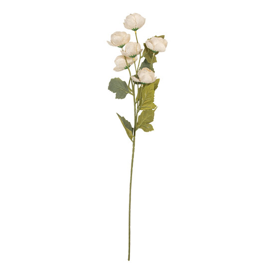 Clayre & Eef | Decoratie tak met bloemen Wit Groen 10x10x63 cm | 6PL0409W
