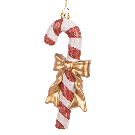 Clayre &amp; Eef   | Decoratie hanger Zuurstok Rood Wit 8x3x18 cm | 66084