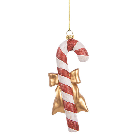 Clayre &amp; Eef   | Decoratie hanger Zuurstok Rood Wit 8x3x18 cm | 66084