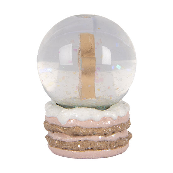 Clayre &amp; Eef   | Sneeuwbol Bruin Transparant &oslash; 5x7 cm | 66086