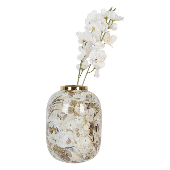 Clayre & Eef | Decoratie Vaas Beige Bruin ø 17x22 cm | 65890