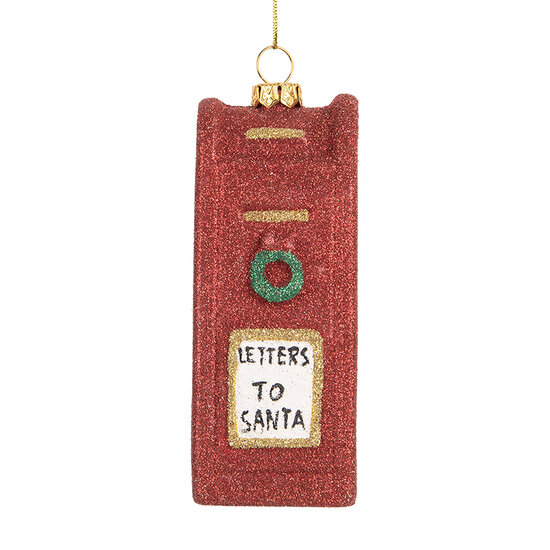 Clayre &amp; Eef   | Decoratie Hanger Brievenbus Rood Wit 5x4x11 cm | 66091