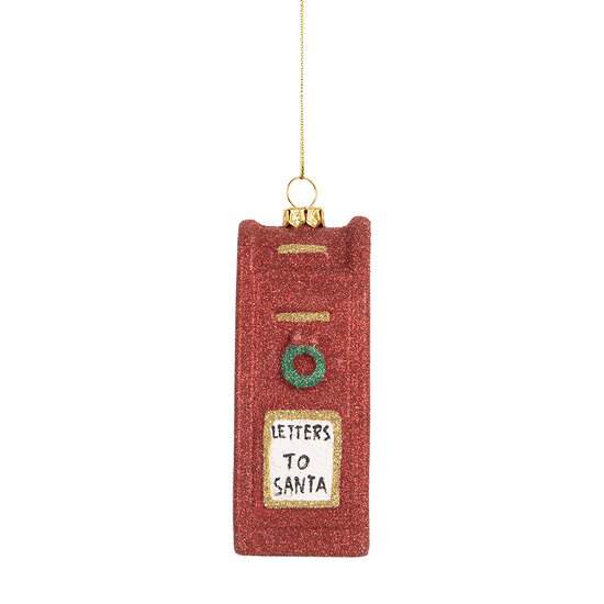 Clayre &amp; Eef   | Decoratie Hanger Brievenbus Rood Wit 5x4x11 cm | 66091