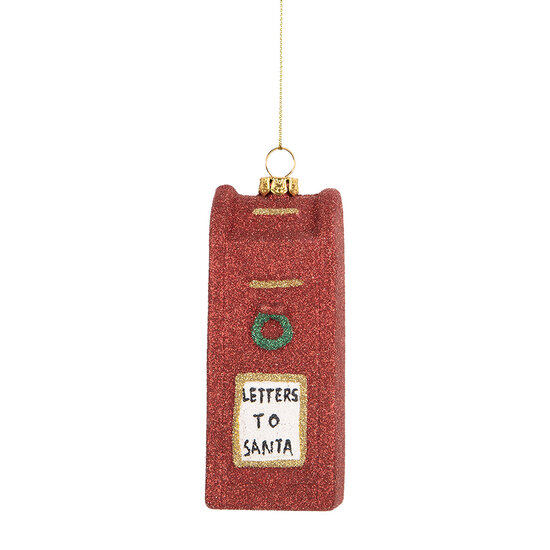 Clayre &amp; Eef   | Decoratie Hanger Brievenbus Rood Wit 5x4x11 cm | 66091