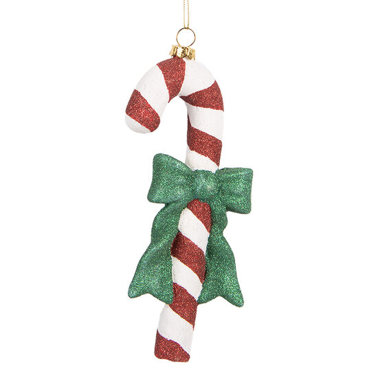 Clayre &amp; Eef   | Decoratie hanger Zuurstok Rood Wit 8x3x17 cm | 66093