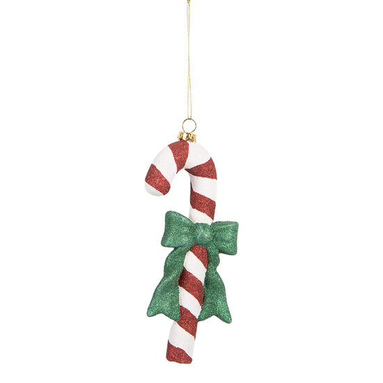 Clayre &amp; Eef   | Decoratie hanger Zuurstok Rood Wit 8x3x17 cm | 66093