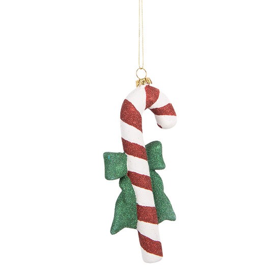 Clayre &amp; Eef   | Decoratie hanger Zuurstok Rood Wit 8x3x17 cm | 66093